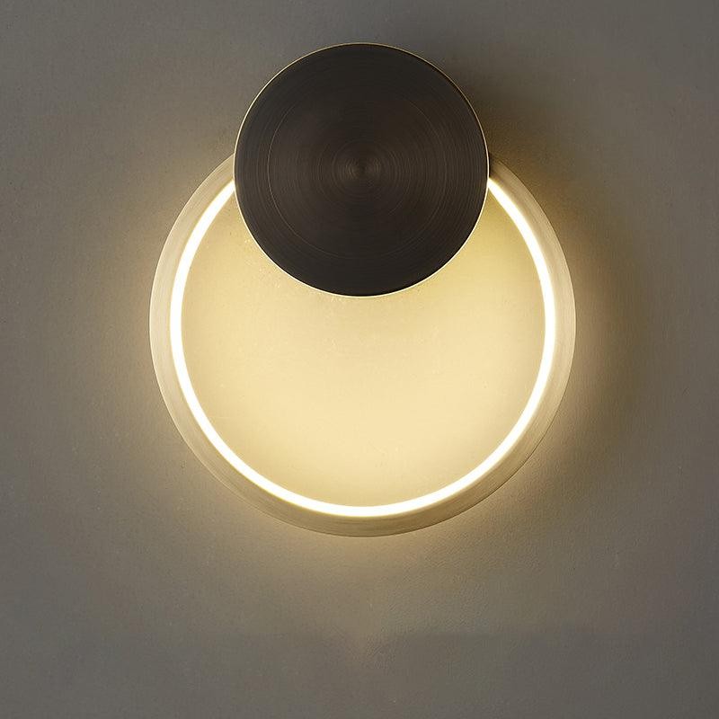 Minimalist Creative Simple Brass Round LED Wall Light M323