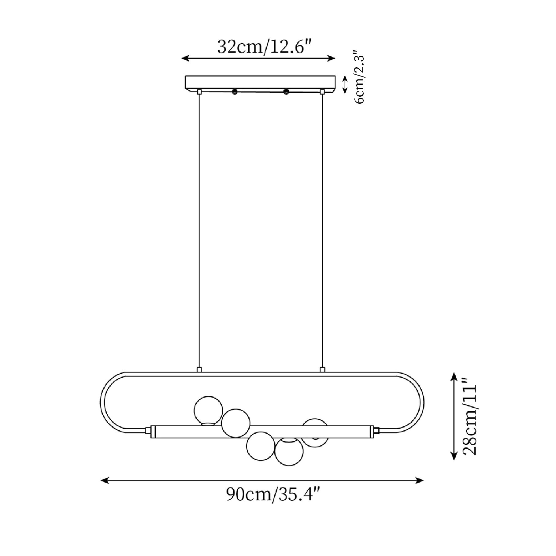 Modern Walnut Simple Chandelier M32