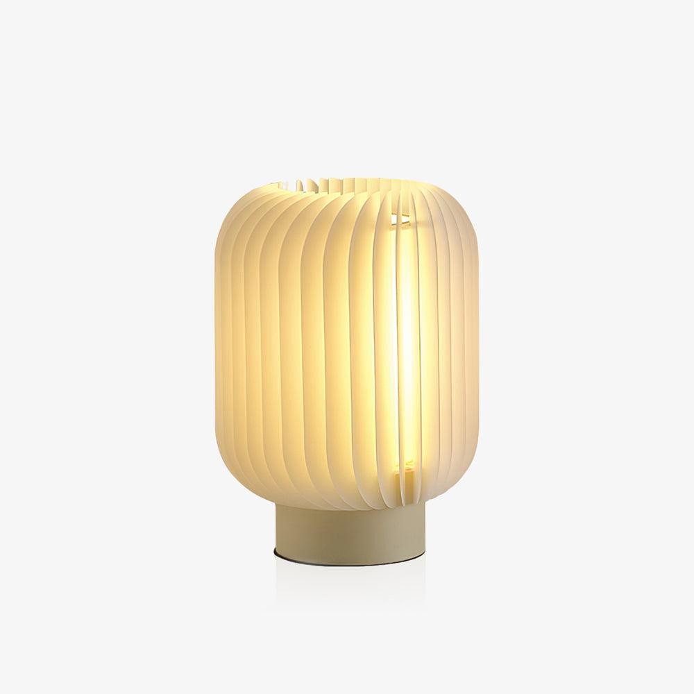 Round Translucent Pleated Table Lamp Suitable For Living Room M516
