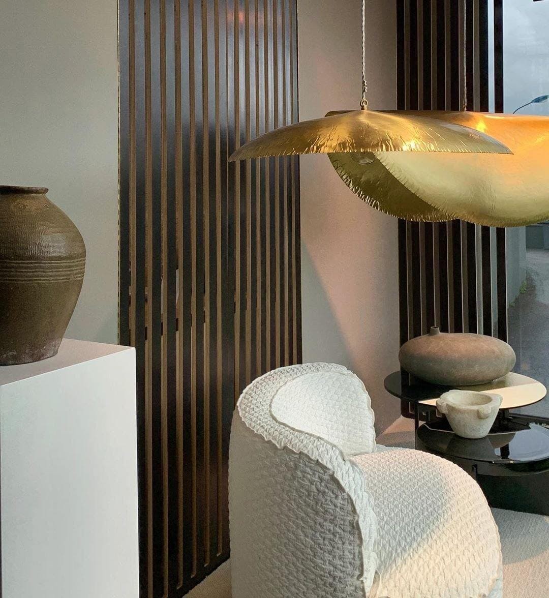 Hammered Brass Suspension Light T114