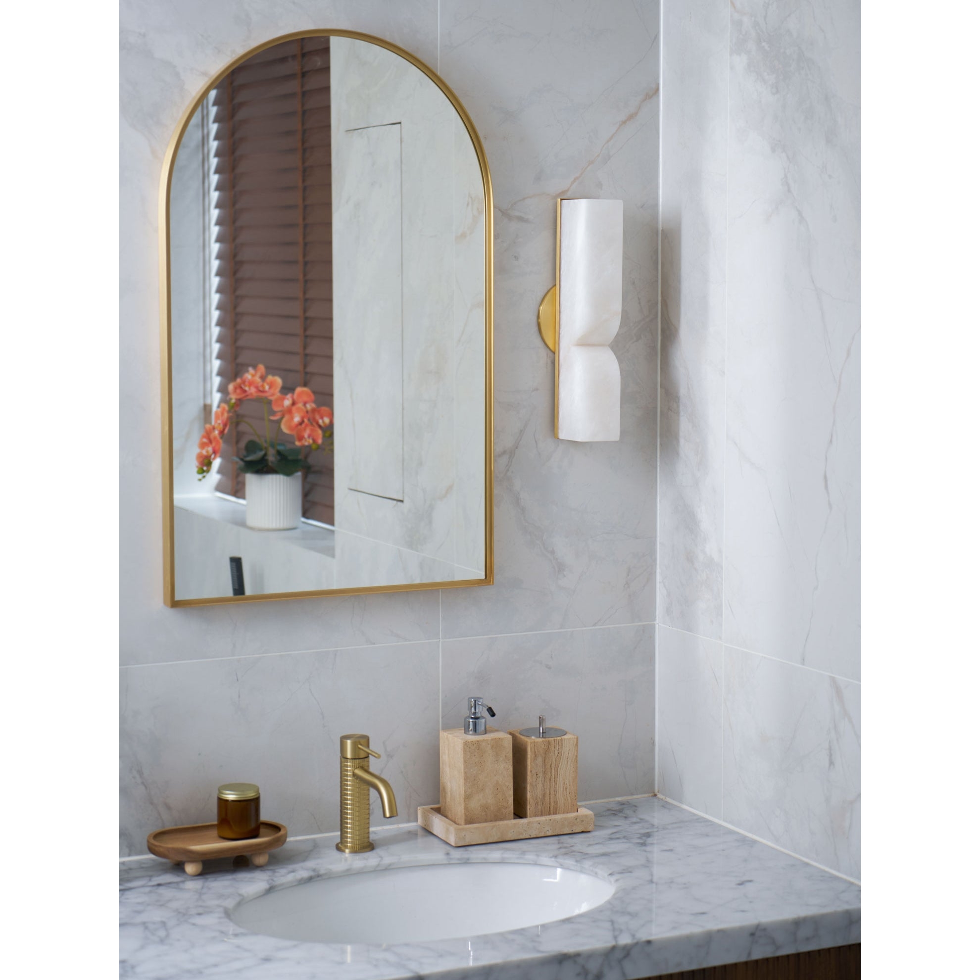 Rectangular Alabaster Wall Lamp T1863