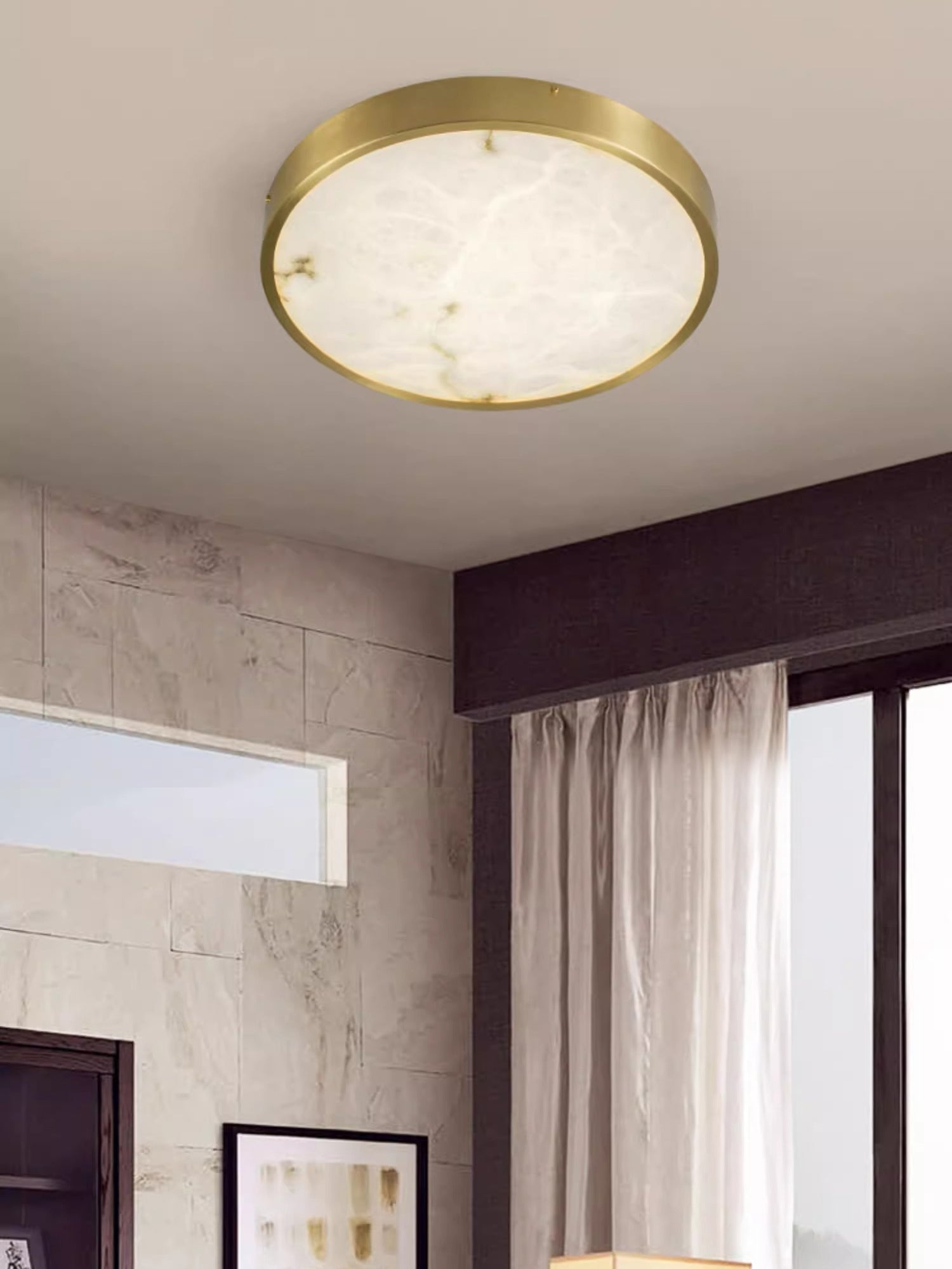 Geometric Alabaster Recessed Ceiling Light T1655