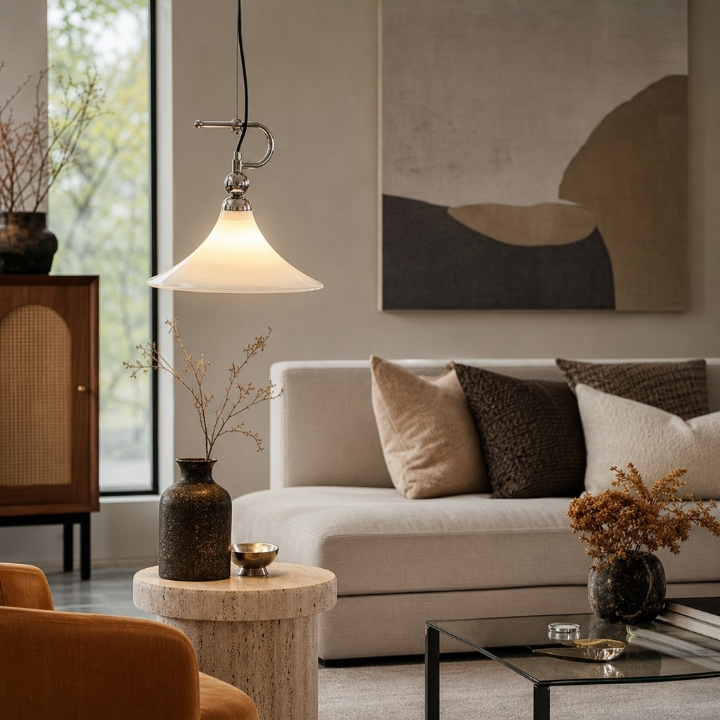 Kallera Magnolia Pendant Light - Artistic Gradient Hanging Lamp for Bedroom and Living Room T2267