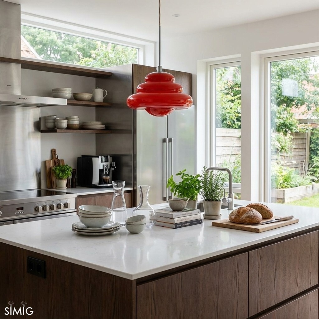 Tiered Pendant Lamp - Modern Glass and Metal for Dining Room S245