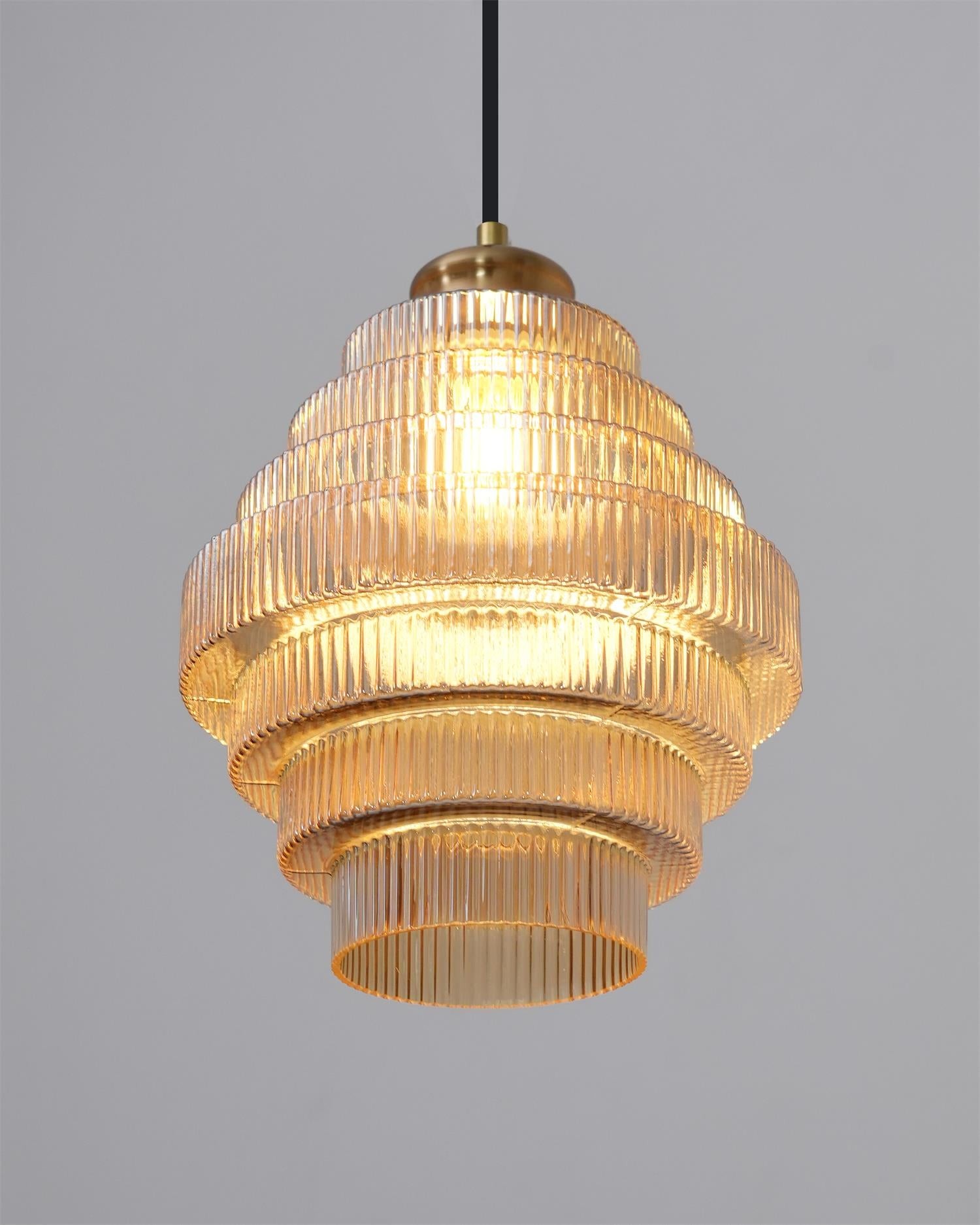 Modern Creative Pleated Design Glass Pendant Lamp M48