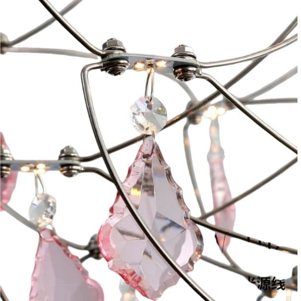 Crynora French Crystal Chandelier - Romantic Firefly Design in Luxe Style for Dining Room or Bedroom T504