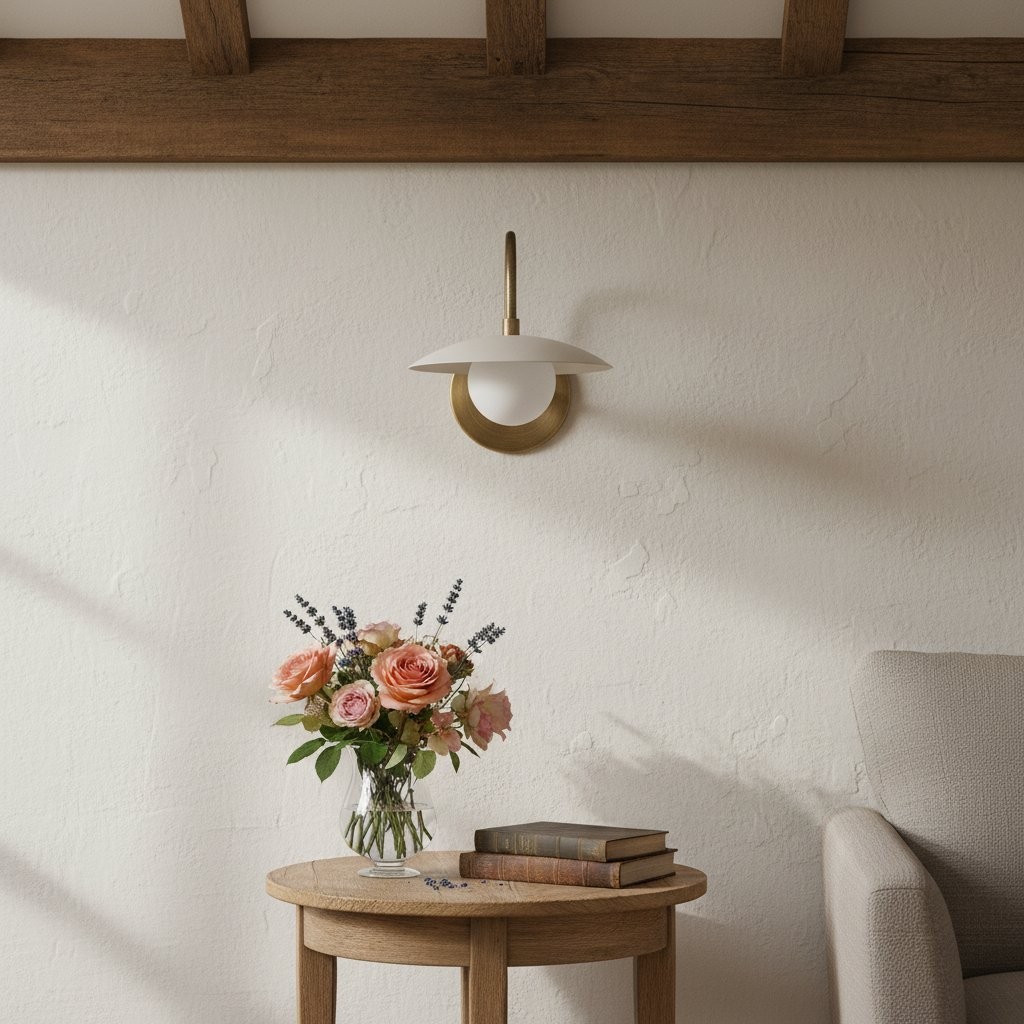 Curva Metal Arched Brass Wall Sconce - Elegant Metal Light for Modern Interiors T411