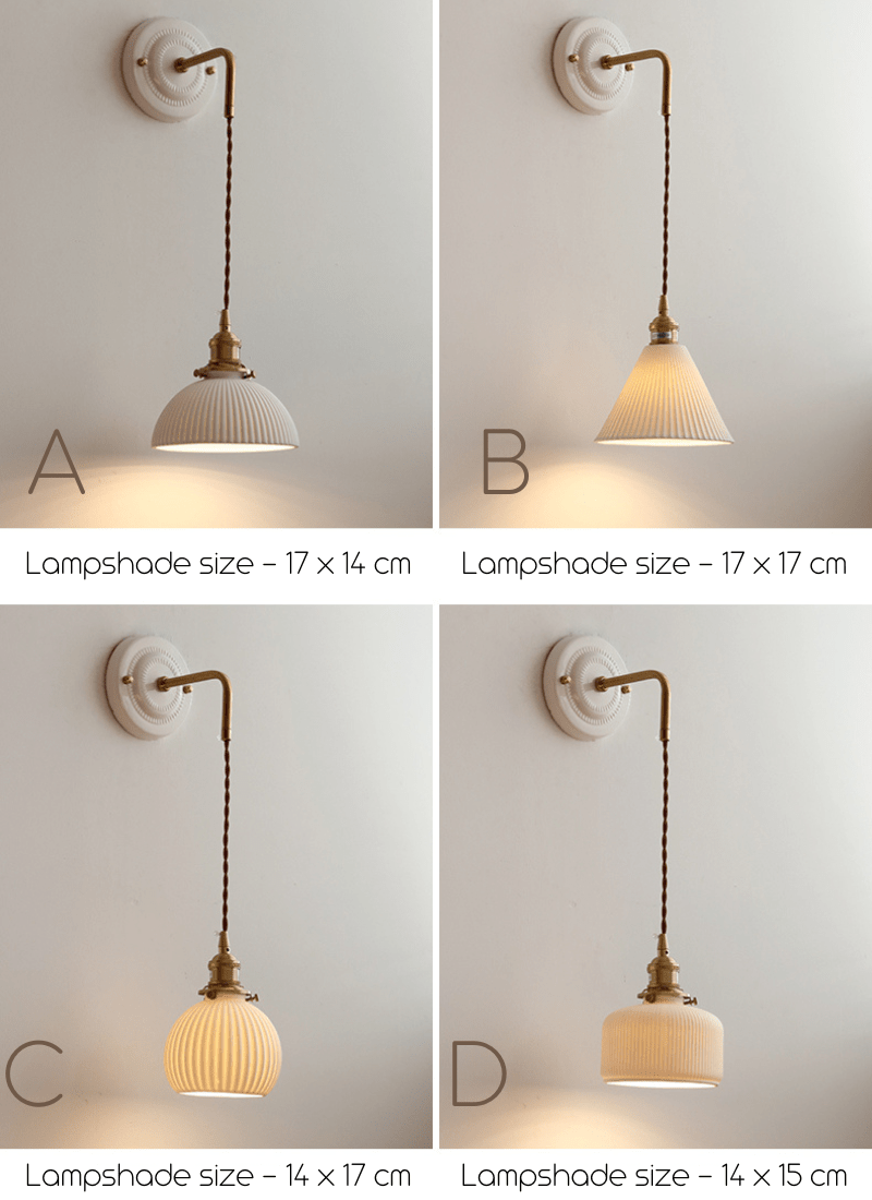 Elegant Ceramic Wall Sconce – Minimalist Modern Lighting for Living Rooms T449