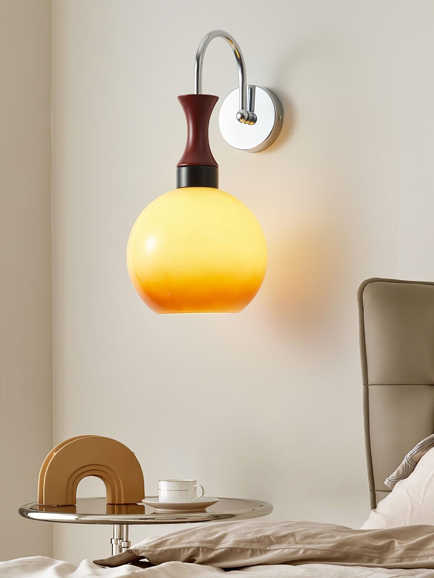 Spherical Yellow Wall Lamp M522