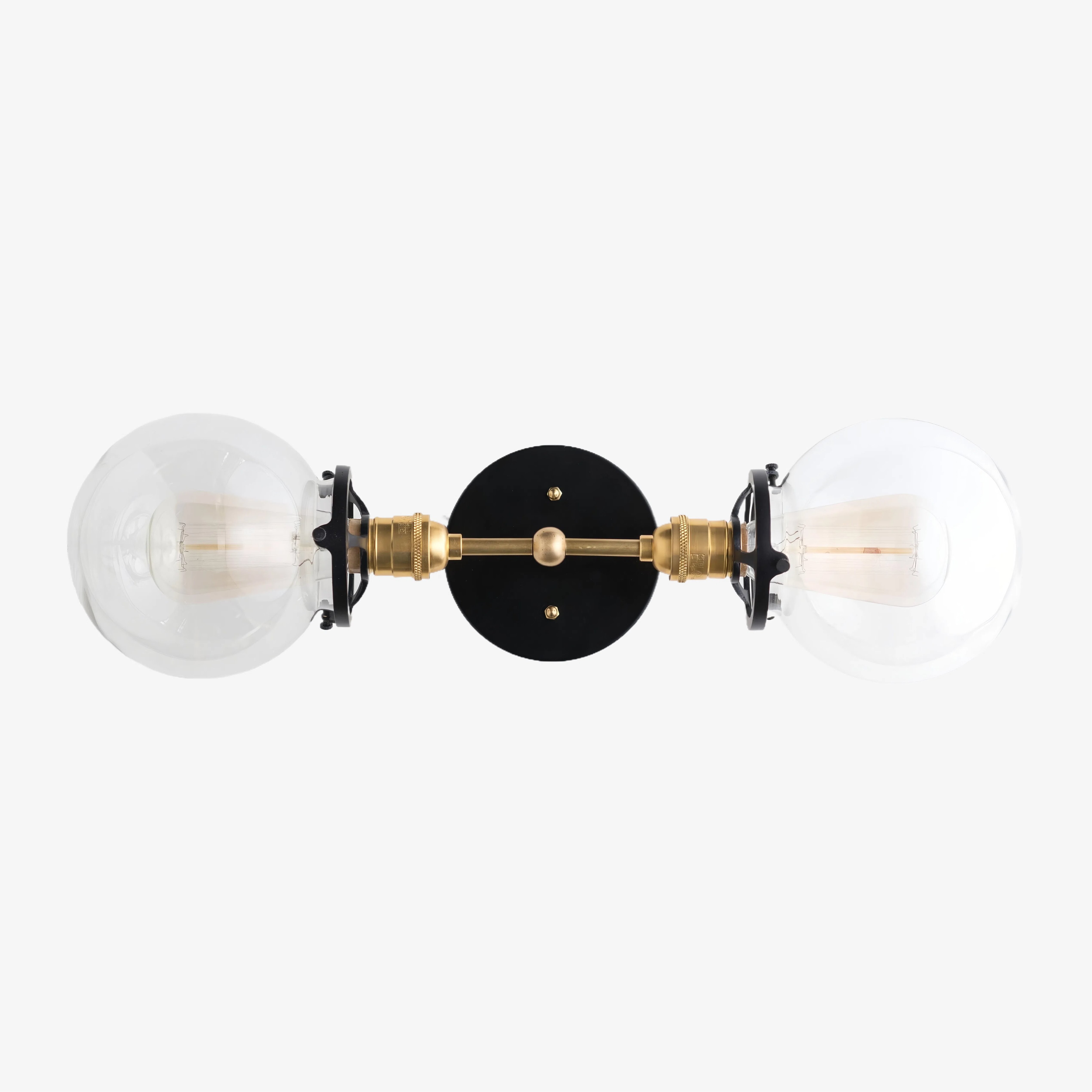 Lumio Globe Industrial Vanity Lighting- Modern Double Globe Wall Light T343
