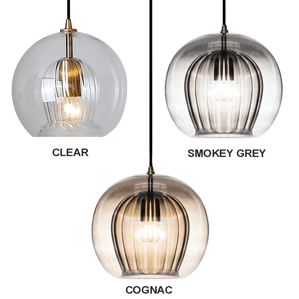 Modern Pleated Glass Pendant Light G49