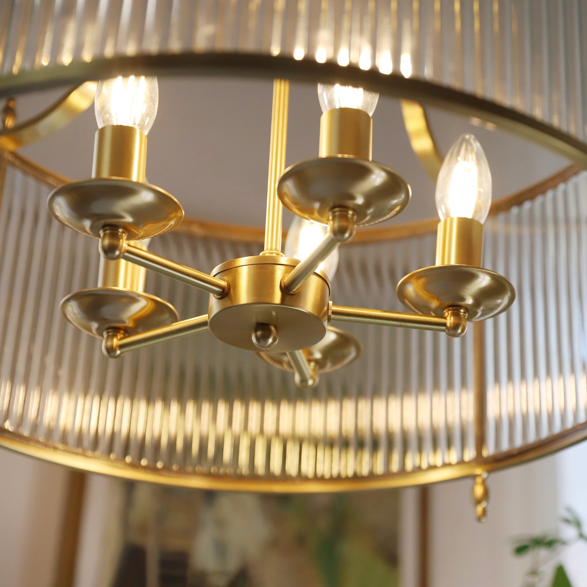 Lambeth Glass Chandelier T1925