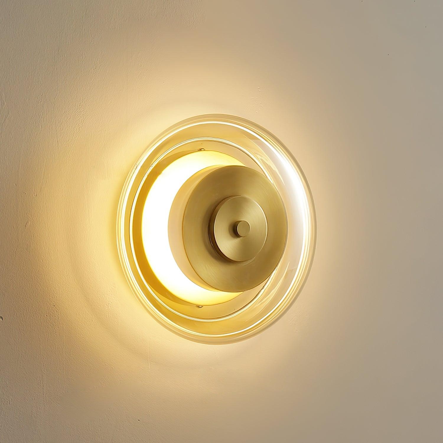 Postmodern Brass Glass Wall Lamp M112