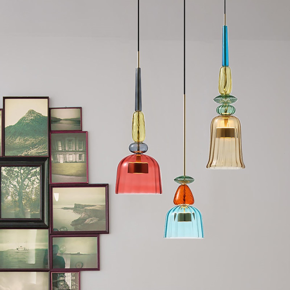 Nordic Macaron Lollipop Glass Pendant Lamp S118