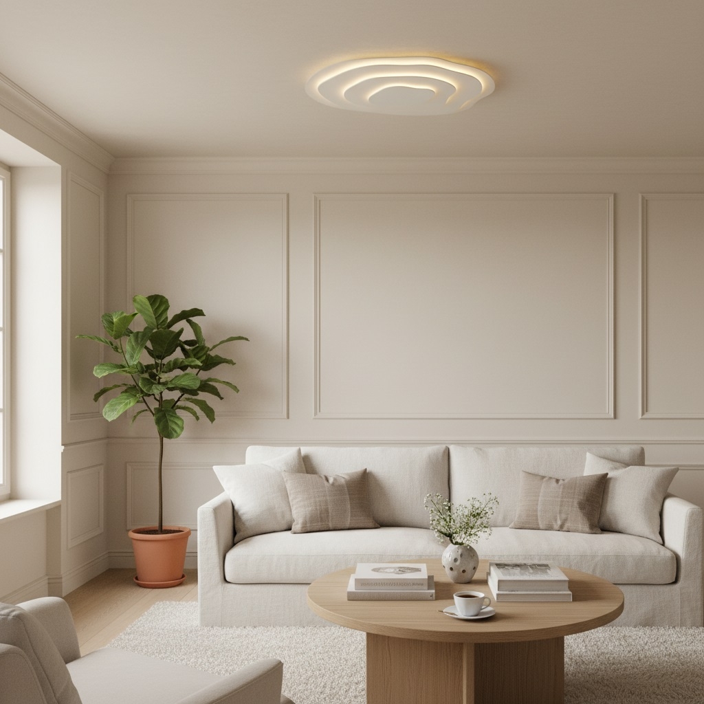 Aeris Mimir Wave-Form Acrylic Ceiling Light Modern Minimalist Surface Mount Lamp Living Room Bedroom T812