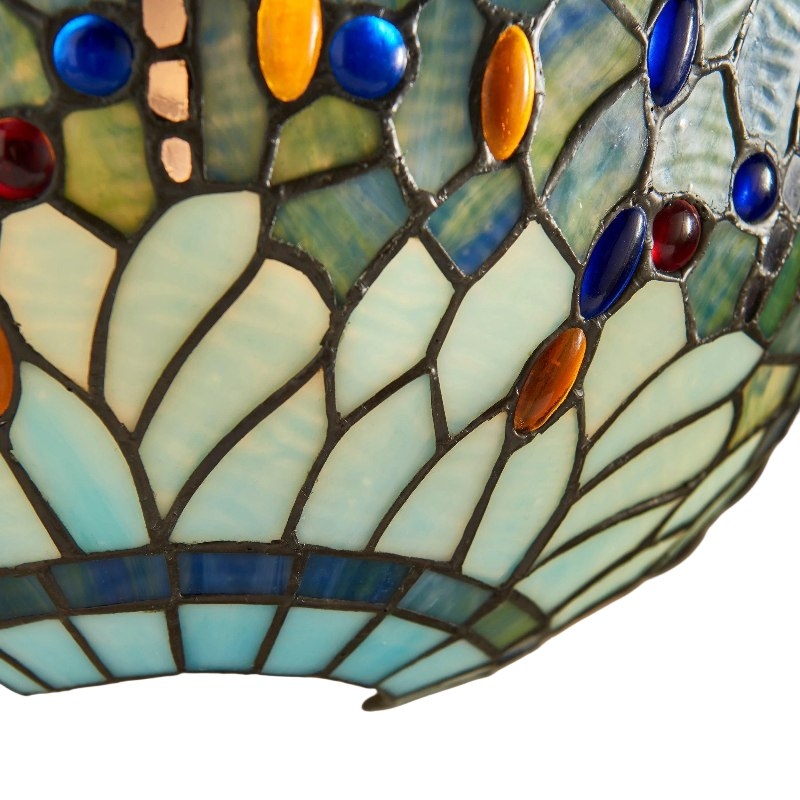 TF Dragonfly Pattern Wall light - Classic Hand-Cut Stained-Glass for Hallways & Bedrooms T923