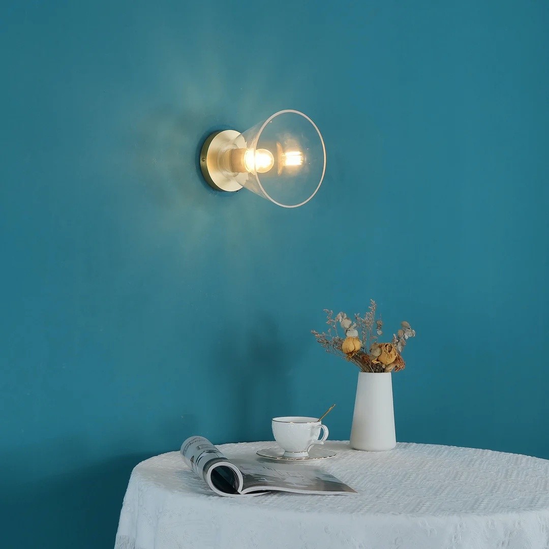 Versatile Flush Mount Light – Modern Glass & Open Bulb Design S232