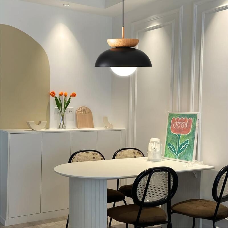 Nordic Semi Wooden Pendant Light S63