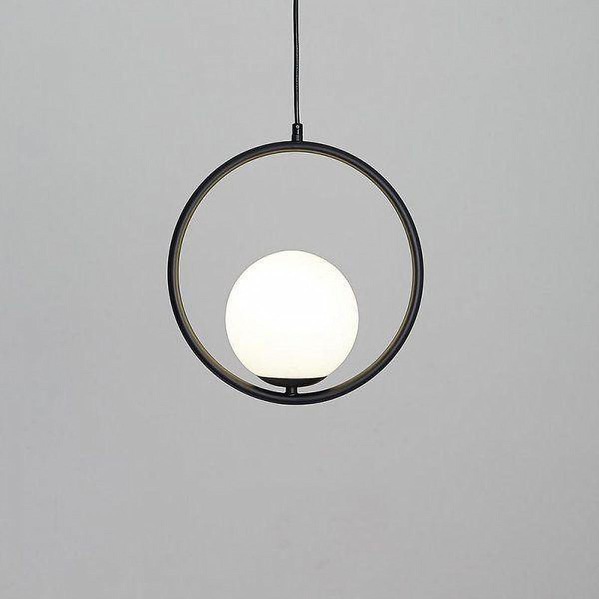 Halozen Pendant Lamp - Elegant Metal and Glass Pendant for Living Room