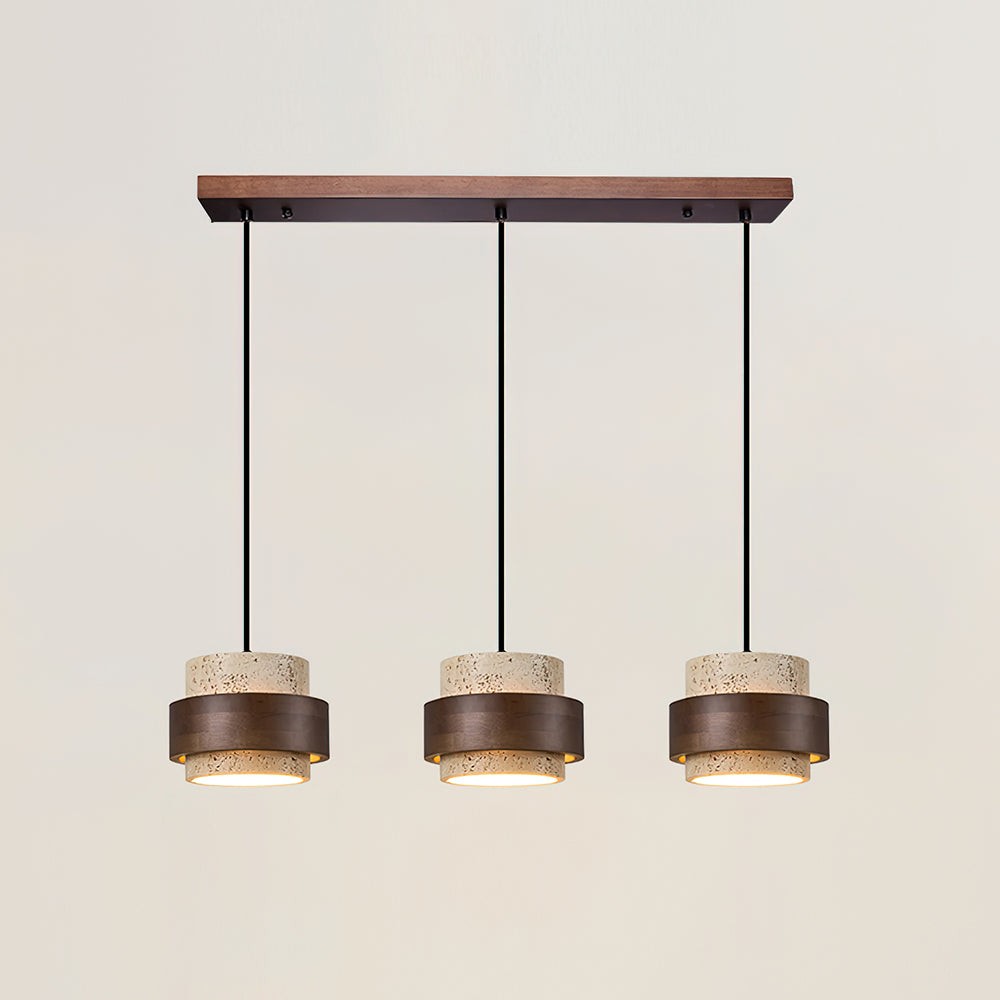 Travertine Drum Minimal Pendant - Kitchen Island Light M169