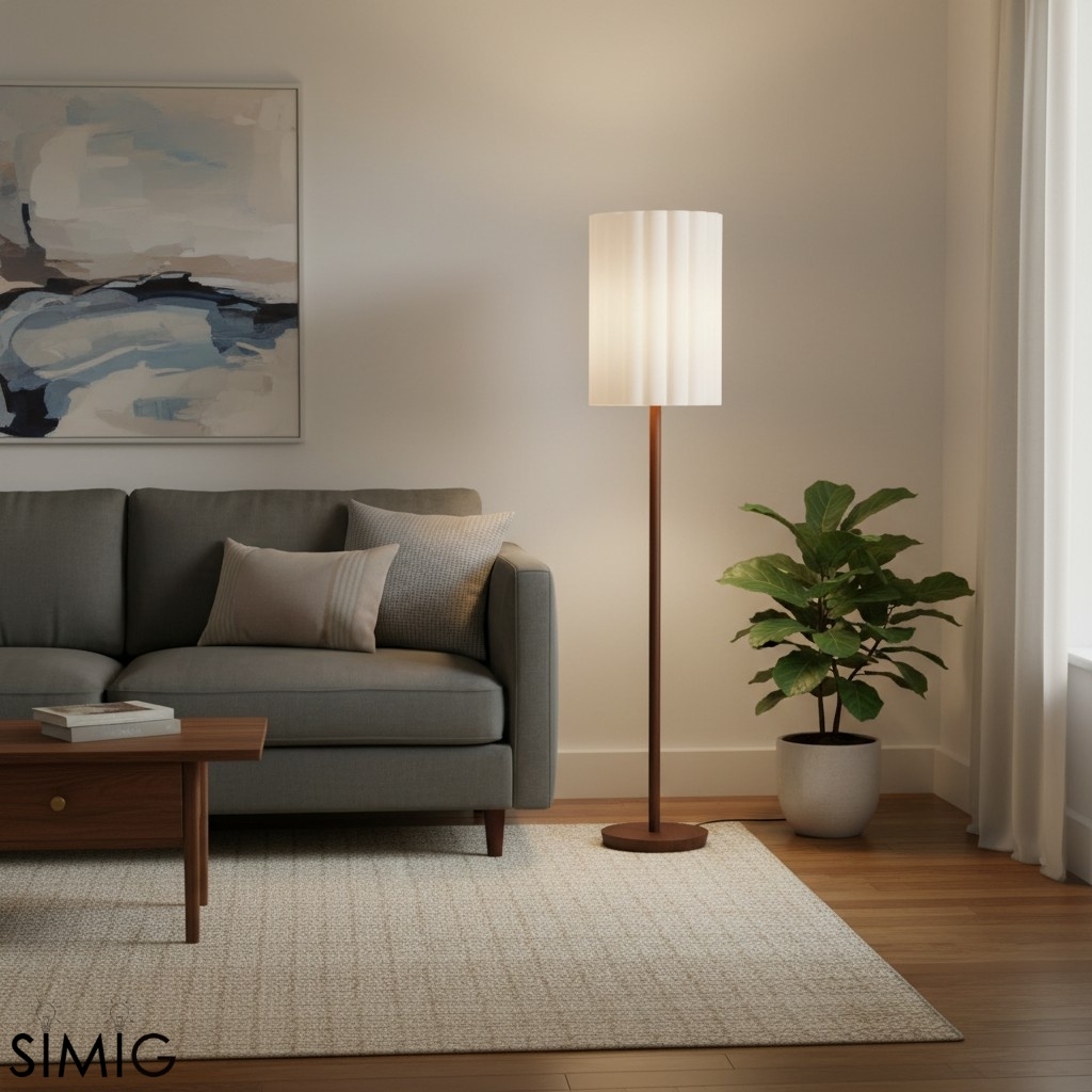 Linbron Natural Floor Lamp – Soft Ambient Light for Interior Spaces T648
