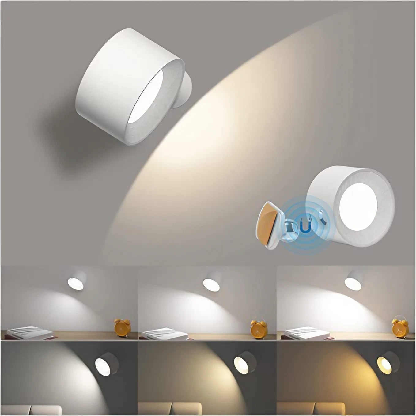 Wireless Rotatable LED Bedside Reading Wall Lamp S58