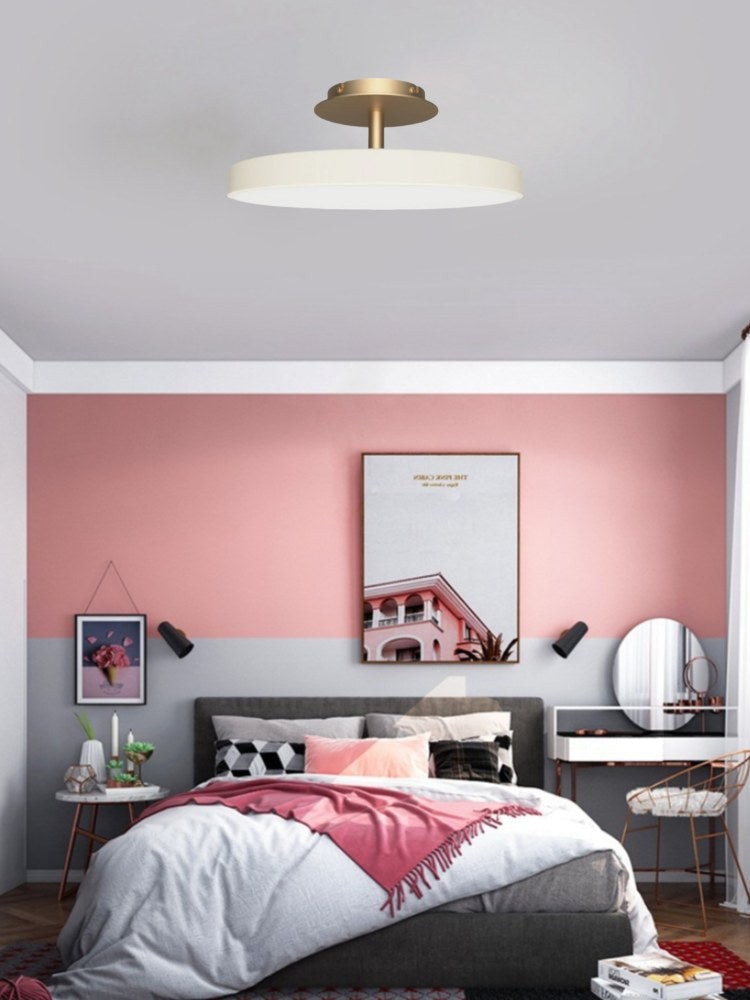 Round Flush Ceiling Lamp — Nordic Minimalist Light for Bedroom & Living G104