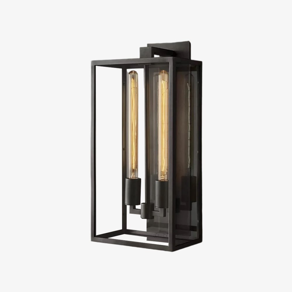 Classic Beckman Vintage Wall Sconce - Steel & Glass Linear Design T463