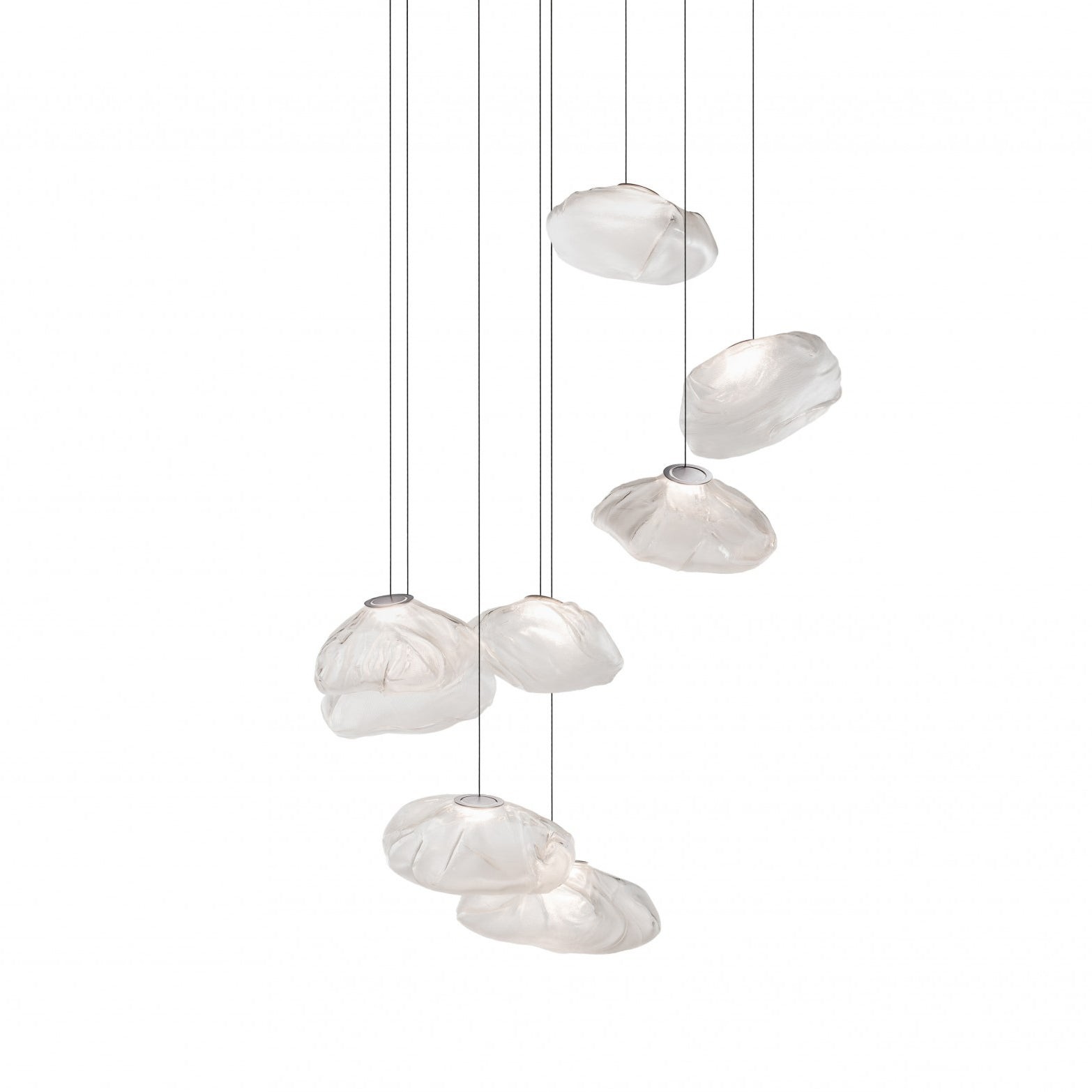 Multi-Head Irregular Glass Bubble Chandelier M79