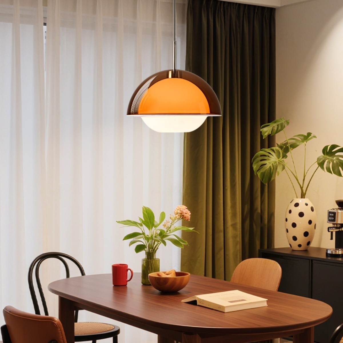 Sunset Inspired Acrylic Pendant Lamp – Warm & 3-Color Options S255