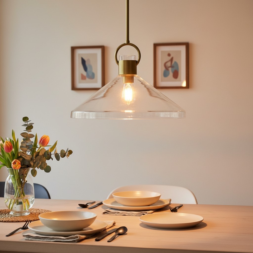 Orvessa Cone Shape Pendant Light – Contemporary Style Fixture for Kitchen or Lounge T1182