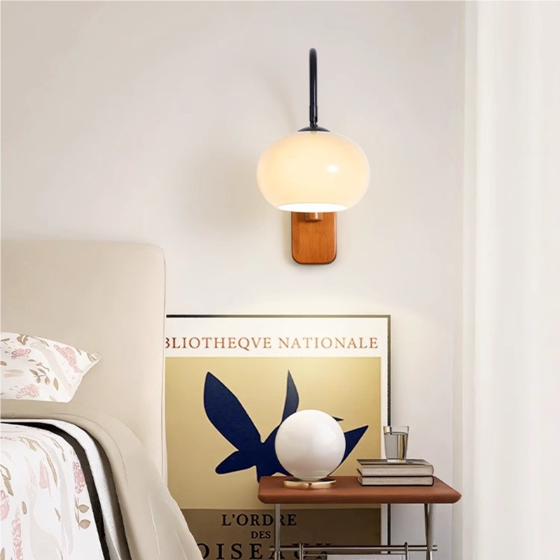 Bauhaus Persimmon Rotatable Glass Wall Light S102