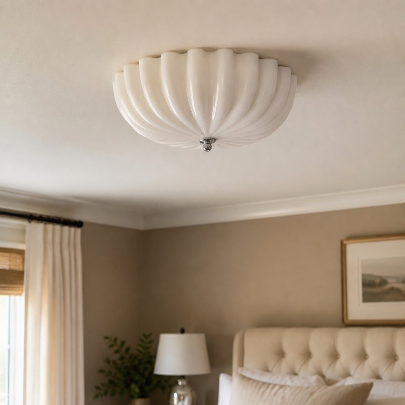Durnic Cream Style Ceiling Light - Modern Flush Mount Lamp for Bedroom Dining Room T2278