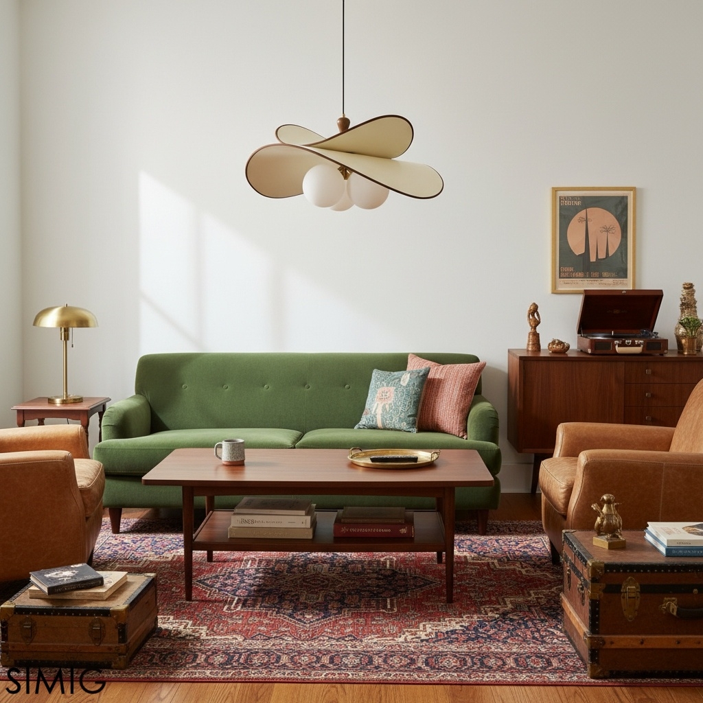Orrise Elegant Globe Shade Pendant - Mid-Century Light for Living Room T563