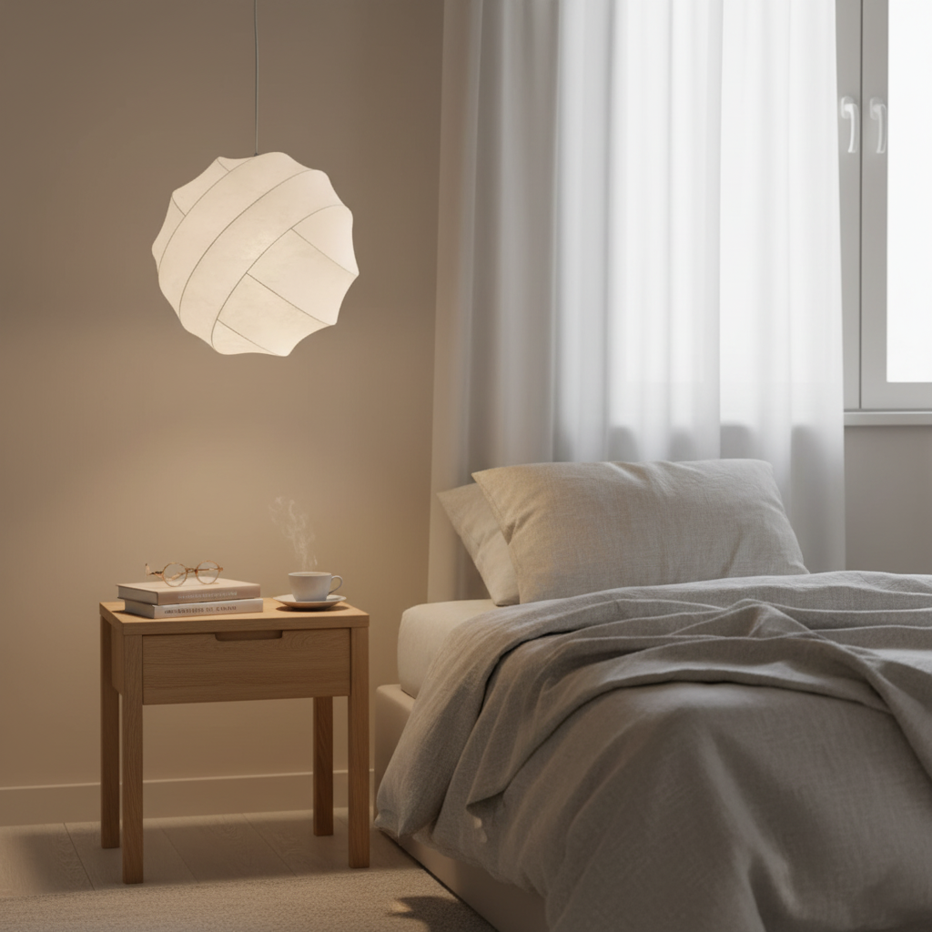 Wabi Sabi Silk Ball Japandi Pendant Light T2107