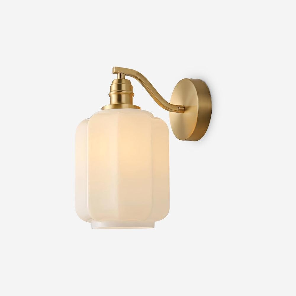 Retro Brass and Glass Wall Lamp M151