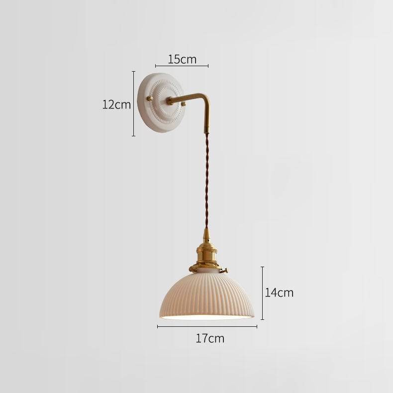 Elegant Ceramic Wall Sconce – Minimalist Modern Lighting for Living Rooms T449