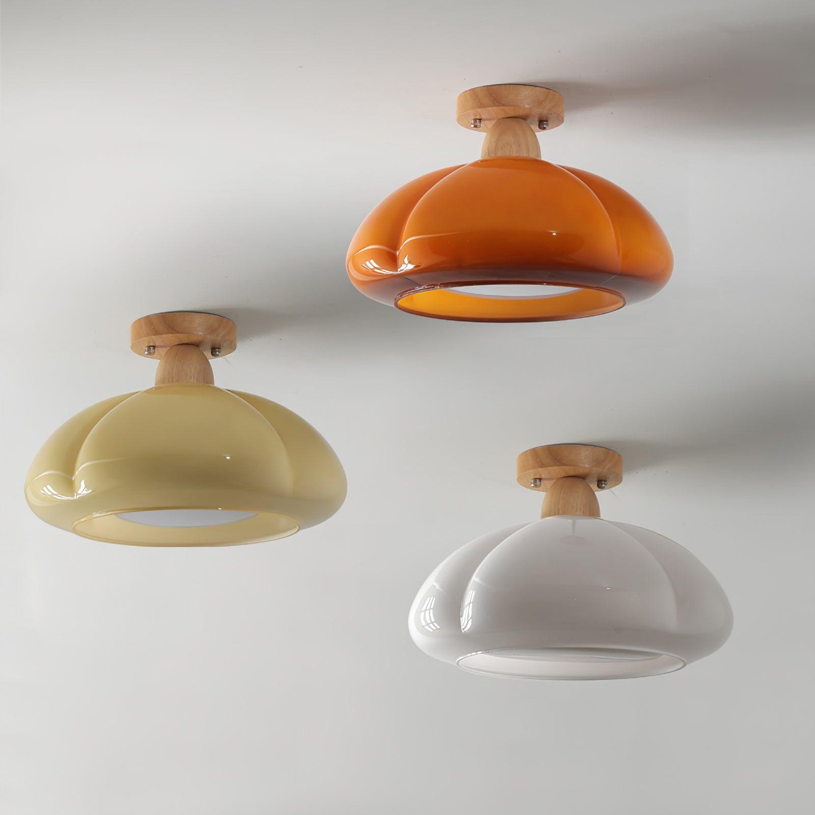 Pumpkin Glass Pendant Light For Kitchen M171