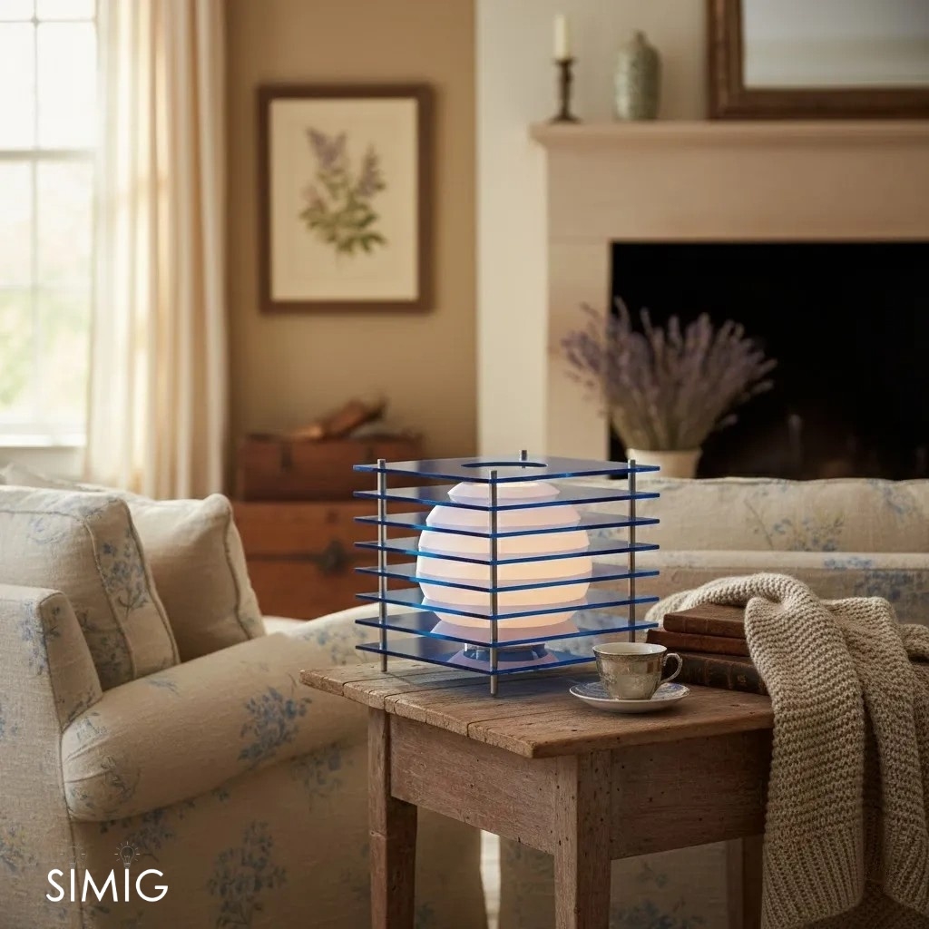 Geometric Moon Cube Lamp – Atmospheric luminous sphere S252