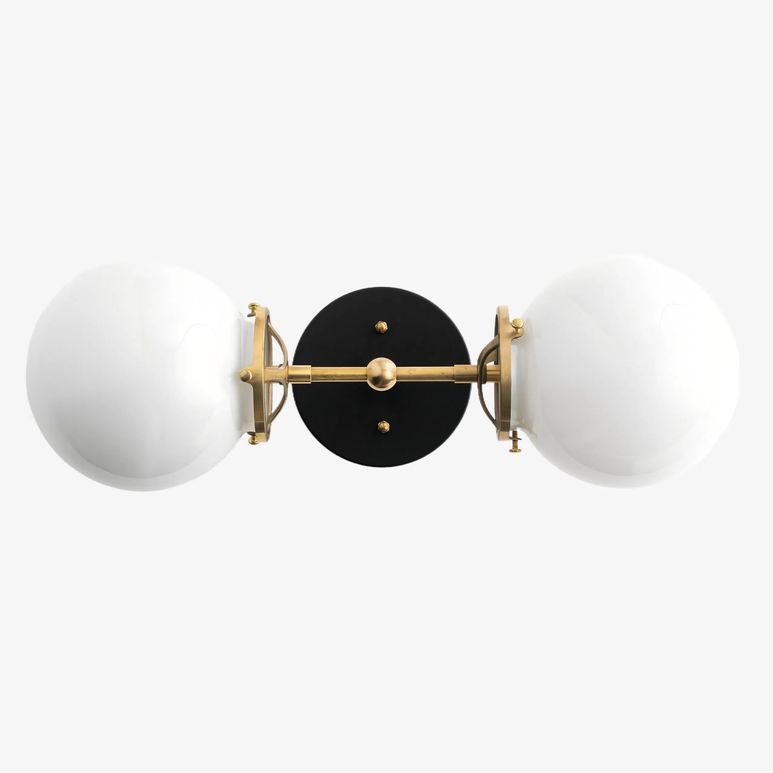 Lumio Globe Art Deco Vanity Light -  Opal Globe Bathroom Sconce T320