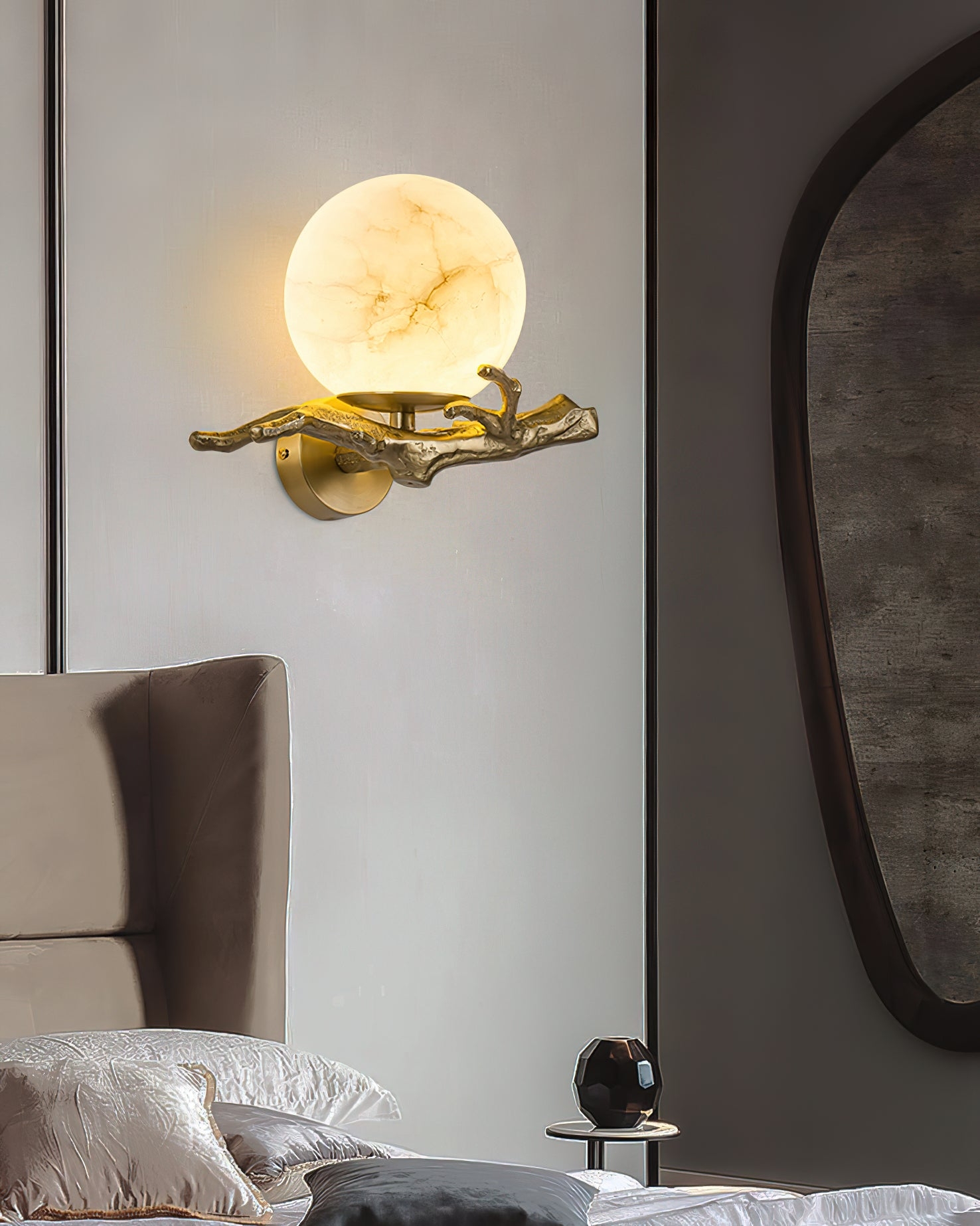 Retro Twigs Alabaster Wall Lamp T1659