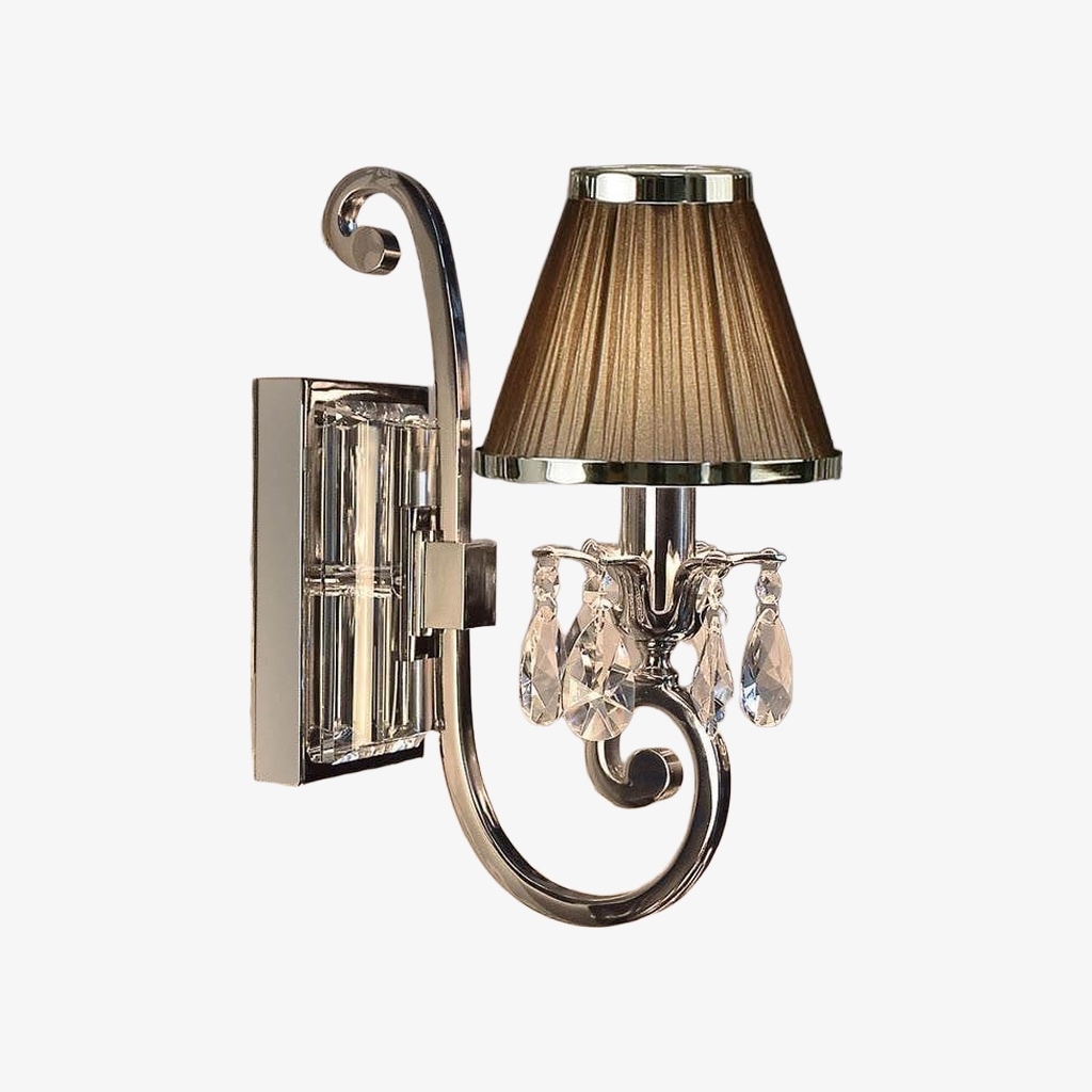 Talonis Luxury Crystal Wall Sconce - Chrome Finish Frame for Bedrooms and Home Décor T965