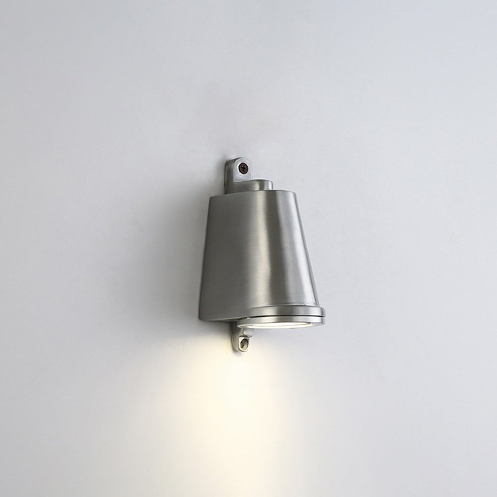 Orr Industrial Metal Bell Shaped Outdoor Wall Lamp, Black/Gray/Coppery/Aluminum G114