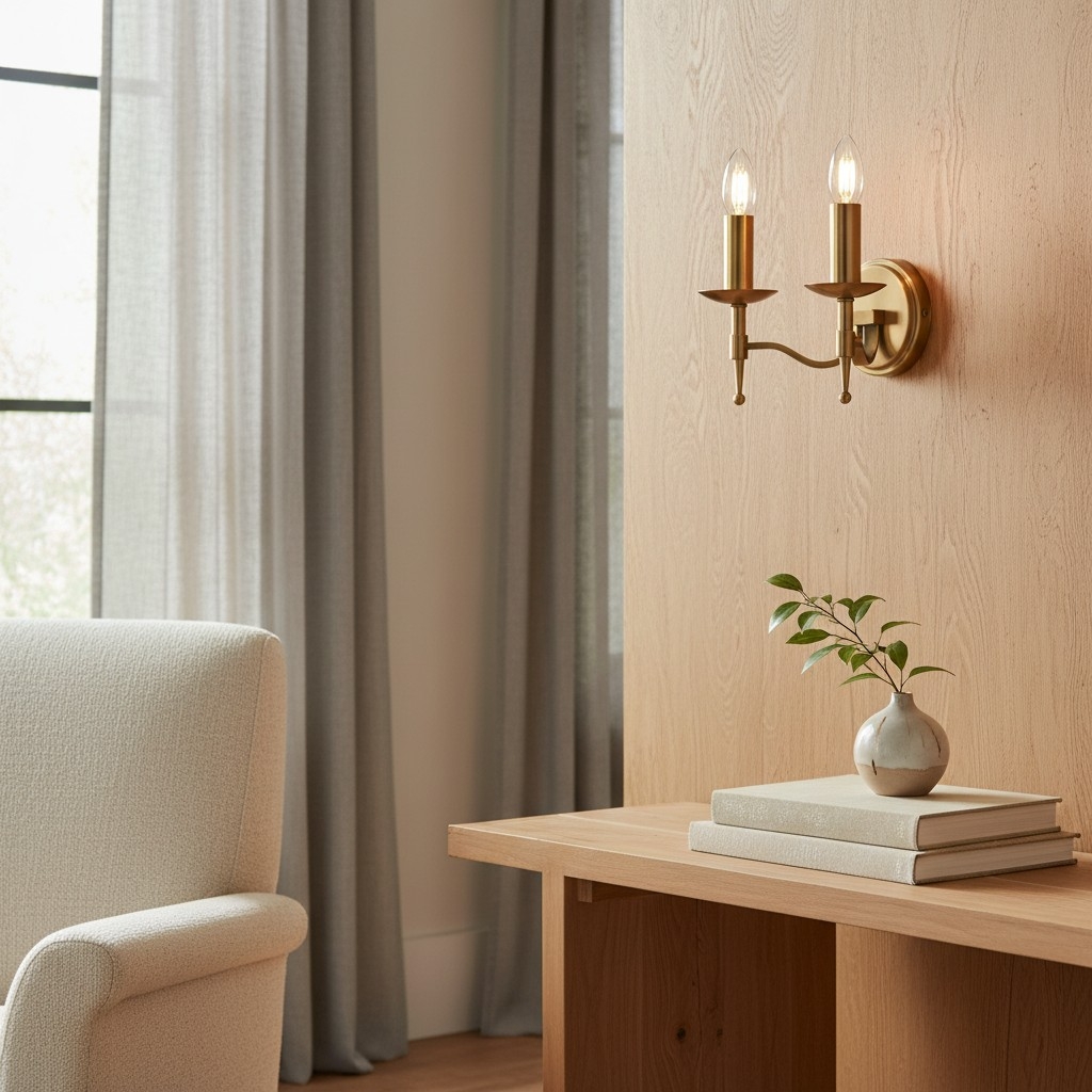 Tela Classic Wall Sconce Metal Wall Light - Elegant Wall Sconce Ideal for Hallway or Living Room T829
