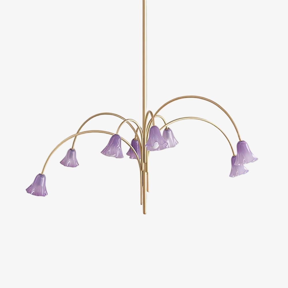 Bellina Lily Glass Flower Chandelier - Romantic Lighting for Interior T280