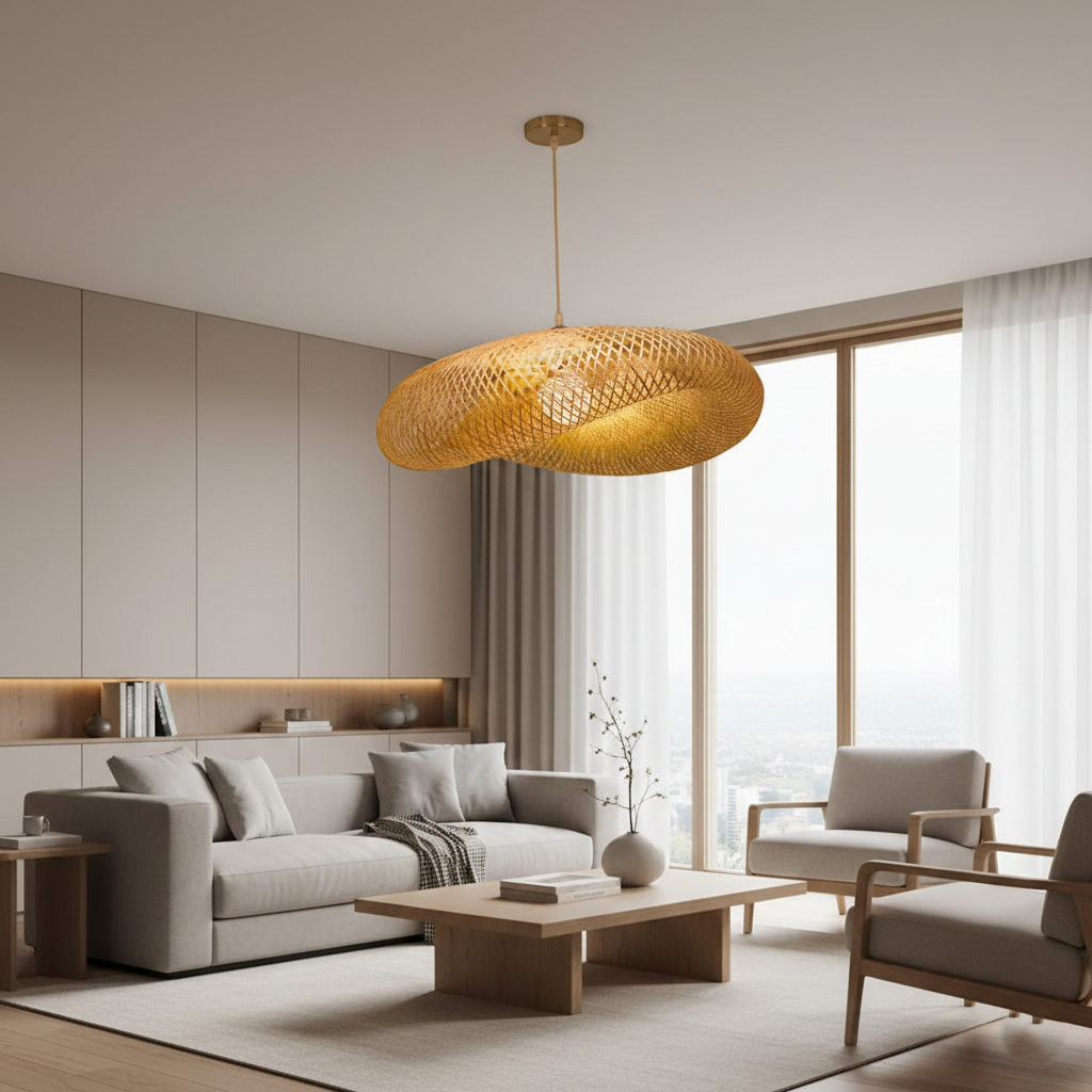 Aira Handwoven Natural Bamboo Pendant Light T1997