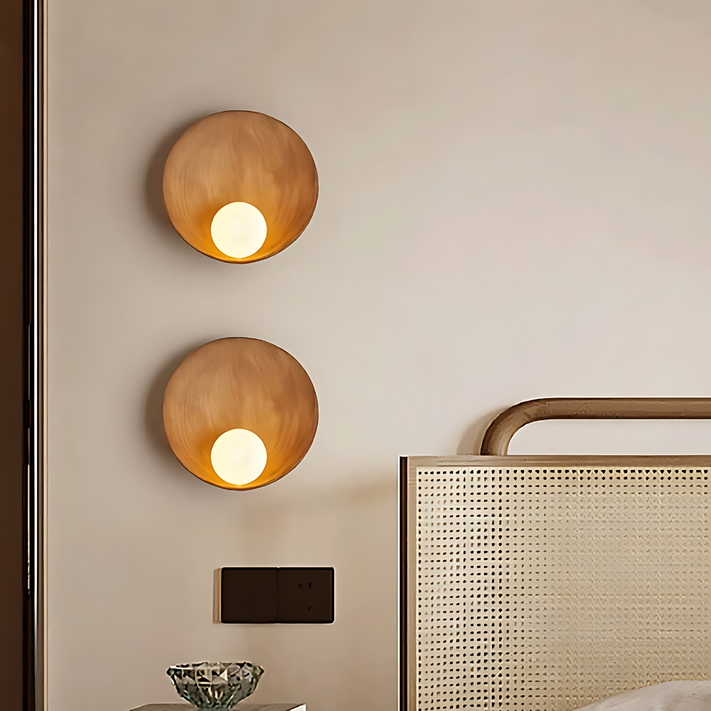 Serenity Modern Resin Japandi Metal Wall Lamp T2017