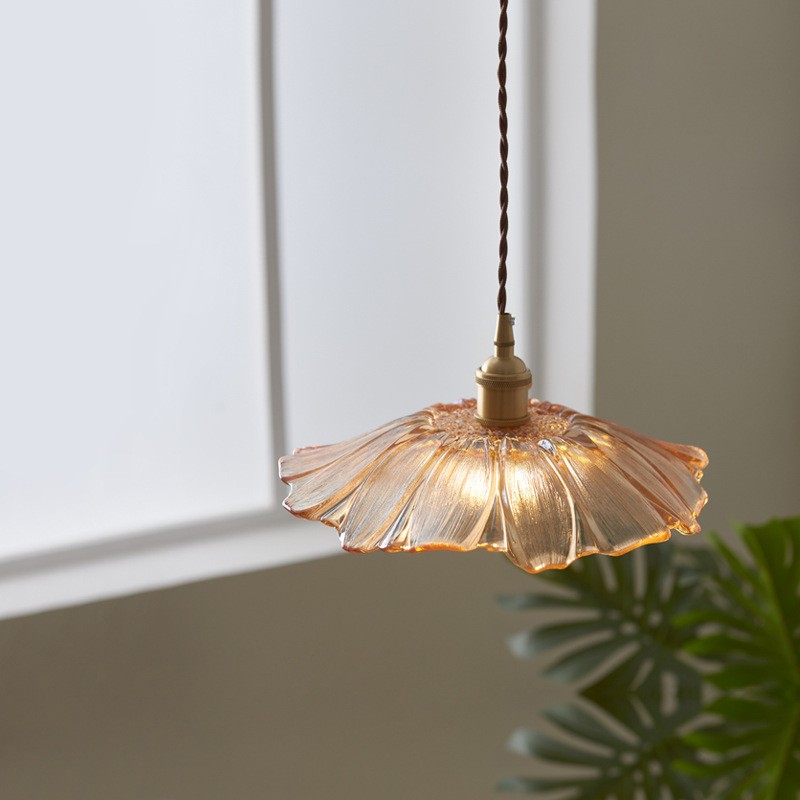 Tiffany Lotus Glass Pendant Light for Living Room S08