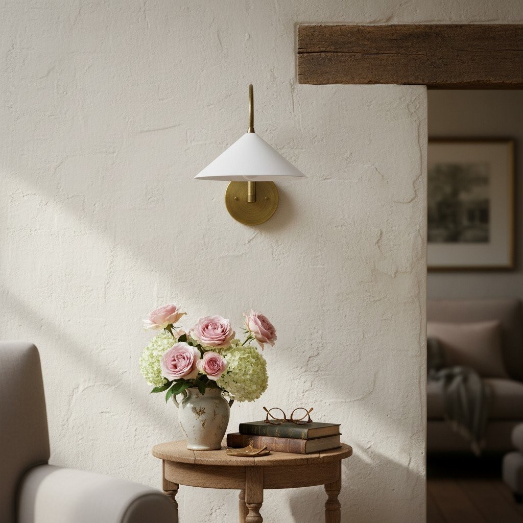 Curva Elegant Arc Cone Wall Sconce - Contemporary Reading Nook Wall Lighting T394
