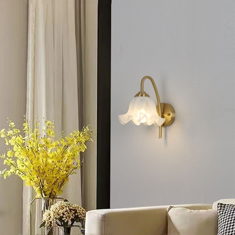 Pastoral Flowers Cream Wind Wall Lamp